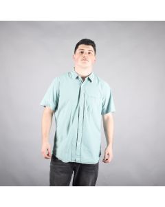 Camisa Hombre Manga Corta OB Algodón Verde L